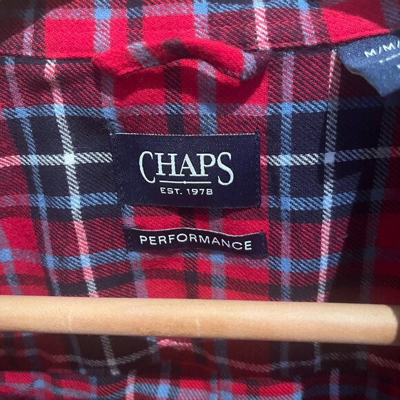 Chaps Red/blue/Plaid Shirt - Performance Fit - Picture 2 of 6
